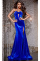 Velvet Strapless Corset Prom Dress: Jovani 43066 - Royal / 00 - Apparel & Accessories > Clothing > Dresses