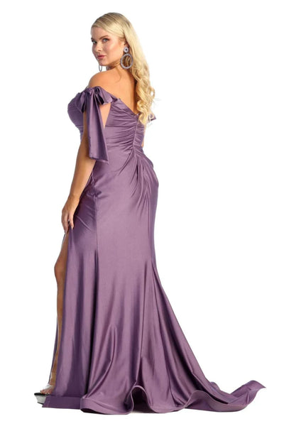 Victorian Lilac Bridesmaid Dresses in Satin and Plus Size Gowns by MQ1858 - Dress