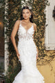 Wedding Dress Plunging V-Neck Sequin Bridal Gown By Royal Queen RQ8148 - Dress