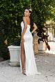 Wedding Dress Strapless High Split A-Line Gown By May Queen MQ2144 - IVORY / 4 - Dress