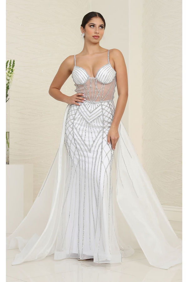 Wedding Dress Sweetheart Beaded Bridal Gown By Royal Queen RQ8126 - Dress