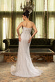 Wedding Dress Sweetheart Beaded Sheath Gala Gown By Royal Queen RQ8169 - WHITE / 4 - Dress