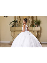 Wedding Dress V-Neck Pleated Masquerade Ball Gown By Layla K LK269