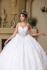 Wedding Dress V-Neck Pleated Masquerade Ball Gown By Layla K LK269 - Dress