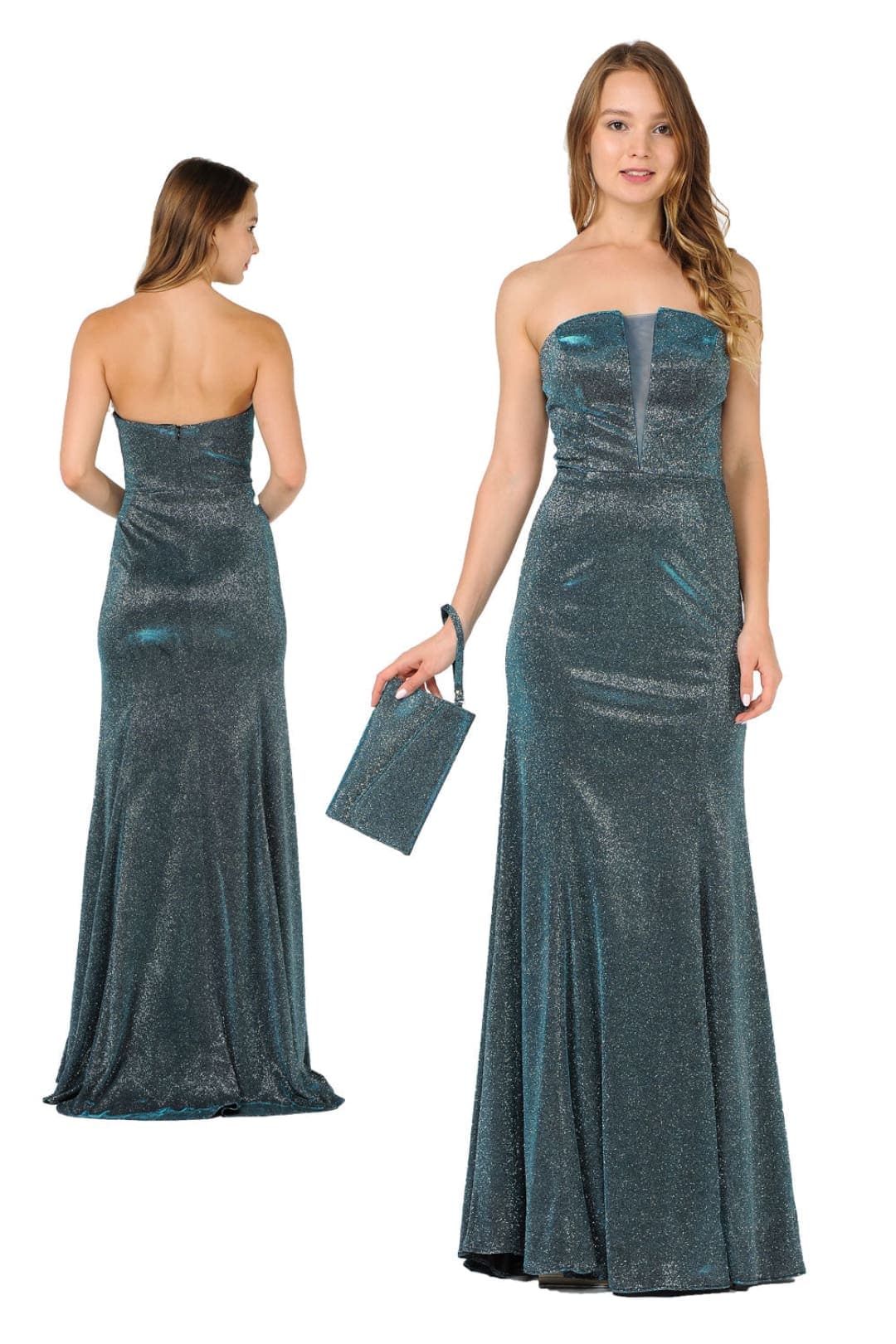 Wedding Dresses For Guests - TEAL / XS