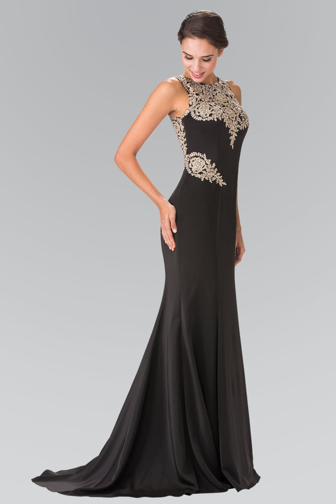 Wedding Guest Formal Gown - BLACK / XS