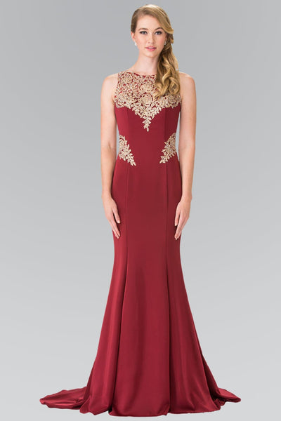 Wedding Guest Formal Gown - BURGUNDY / XS
