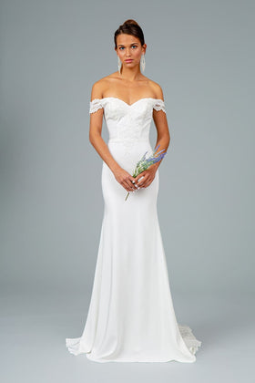 Off Shoulder Wedding Dress by Elizabeth KGL2958
