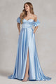 Western Dress For Women in BLUE By Nox Anabel K1122 - Blue