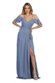 Western Dress For Women in DUSTY BLUE By May Queen MQ1732 - Dusty Blue / 4