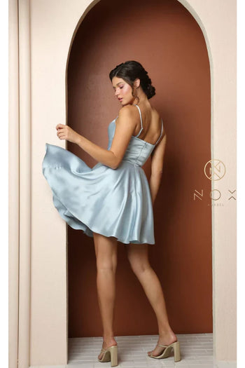 Western Dress For Women in Dusty blue By NOX Anabel R759