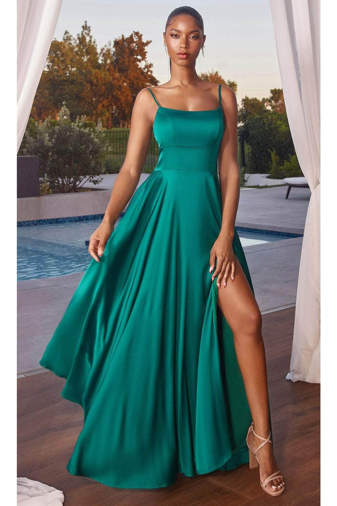Western Dress For Women in Emerald By Ladivine CDB8402 - Emerald / XS