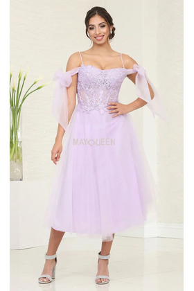Western Dress For Women in Lilac By May Queen MQ2089
