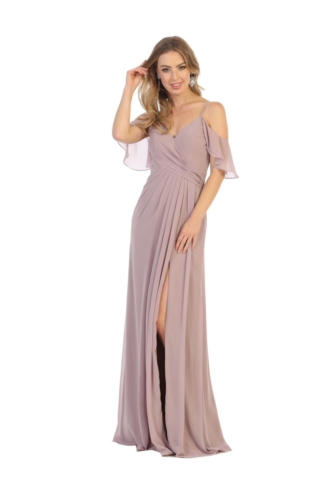 western dress for women party wear in Mauve By MQ1732 Mauve / 12 Chest of Drawers Women's Dusty yellow Fine-Knit Length (In):52 Lightweight mesh blend fabrication