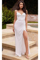 White Christmas & Holiday Dress By Ladivine CDCC1622W - White / 6