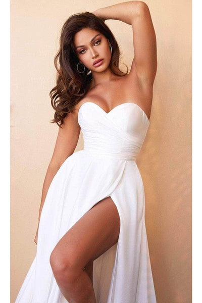 White Christmas & Holiday Dress in satin By Ladivine CD0166W