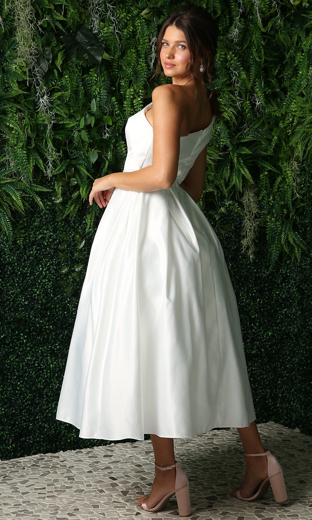 Narianna-One-Shoulder A-Line Midi Party Dress