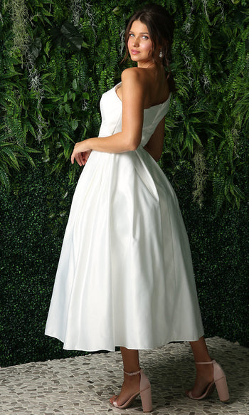 Narianna-One-Shoulder A-Line Midi Party Dress