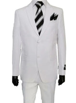 White Groomsmen Suit for Men & Boys - Perfect for Weddings