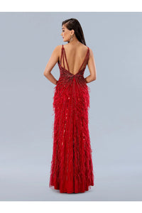 Wine Prom Dress Feather Formal Evening Gown Stella Couture 24206 - Dresses