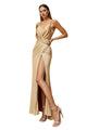 Wrapped Satin Bridesmaids Spaghetti Straps Dress 2025 Elegant Formal Gown - NUDE / 4 - Dress