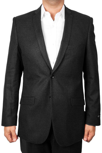 Blazer moderno de dos botones para hombre en verde oliva oscuro