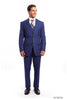 Three Piece Men’s Pin Stripe Suit - BLUE - 04 / US34S/W28 / EU44S/W38 - Mens Suits