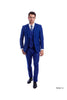 Modern Fit Solid 3 Piece Suit - ROYAL BLUE - 12 / US34S/W28 / EU44S/W38 - Mens Suits