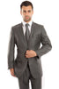 Mens Two Piece Ultra Slim Fit Sharkskin Suit - Green Slate - 03 / US34S/W28 / EU44S/W38