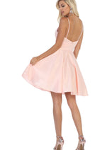 May Queen MQ1654 A Line Spaghetti Strap Short Cocktail Dress