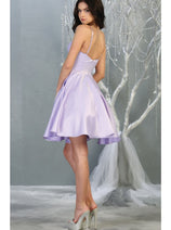 May Queen MQ1654 A Line Spaghetti Strap Short Cocktail Dress