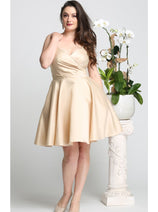 May Queen MQ1654 A Line Spaghetti Strap Short Cocktail Dress