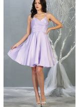 May Queen MQ1654 A Line Spaghetti Strap Short Cocktail Dress