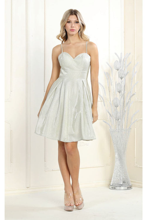 Semi Formal Short Designer Dress - CHAMPAGNE / 2