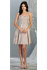 Semi Formal Short Designer Dress - ROSEGOLD / 2