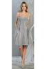 Semi Formal Short Designer Dress - SILVER / 2