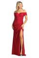 Off The Shoulder Bodycon Dress - BURGUNDY / 4