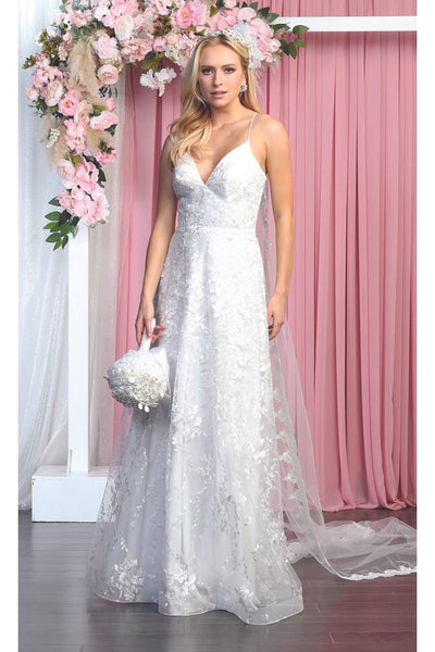 Embellished Floral Prom Dress