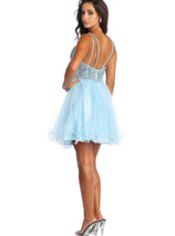May Queen MQ1913 Glitter A Line Short Graduation Dress