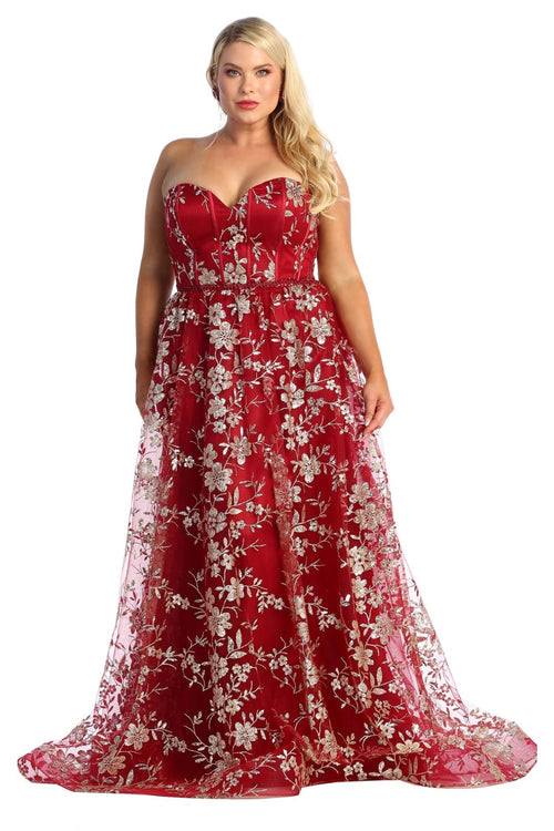 Sweetheart Boned Bodice Evening Gown