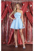 May Queen MQ1973 One Shoulder A-line Cocktail Dress - BABYBLUE / 4