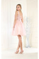 May Queen MQ1949 Deep V-neck Embroidered Cocktail Dress