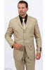 Mens Tone on Tone Stripe Suit - Dark Tan 01 / US40R/W34 / EU 50R/W44