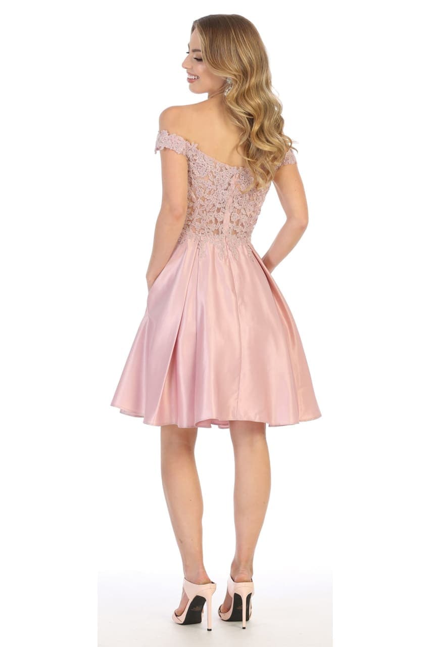 Off Shoulder Cocktail A-line short Dress