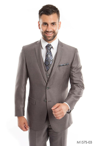 Ultra Slim Fit 3 Piece Men's Herringbone Suit | Formal Dress Shops